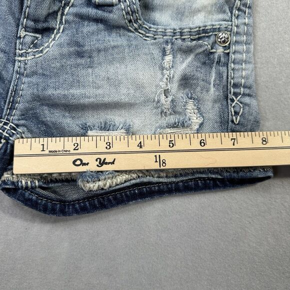 Rock Revival Women’s Size 24 Y2K Arlia Jean Shorts Distressed Vintage Style - Picture 11 of 16